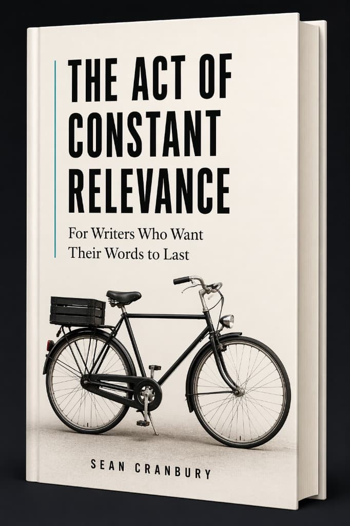 Book cover: The Act of Constant Relevance by Sean Cranbury.